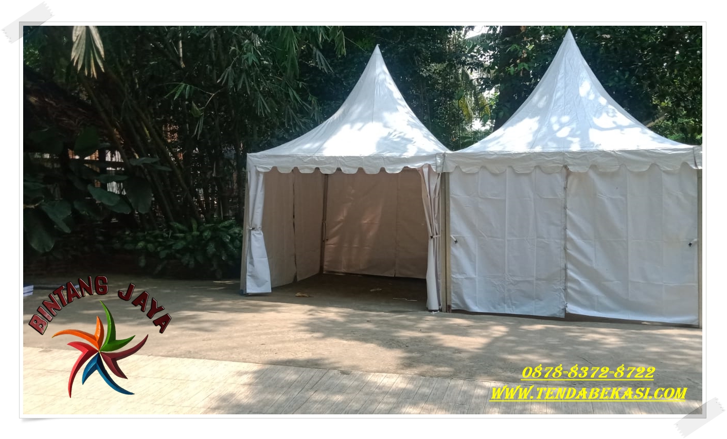jasa rental tenda sarnafil ukuran 5x5 meter untuk bazar ramadhan
