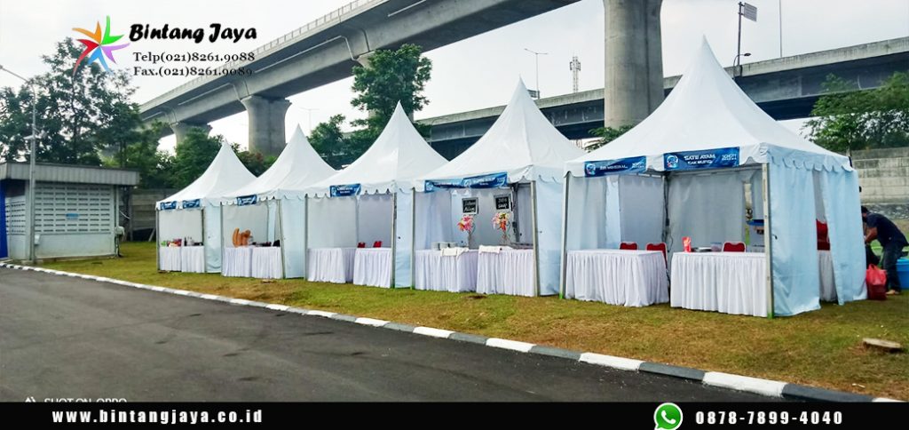 Rental tenda kerucut festival musik event Bekasi