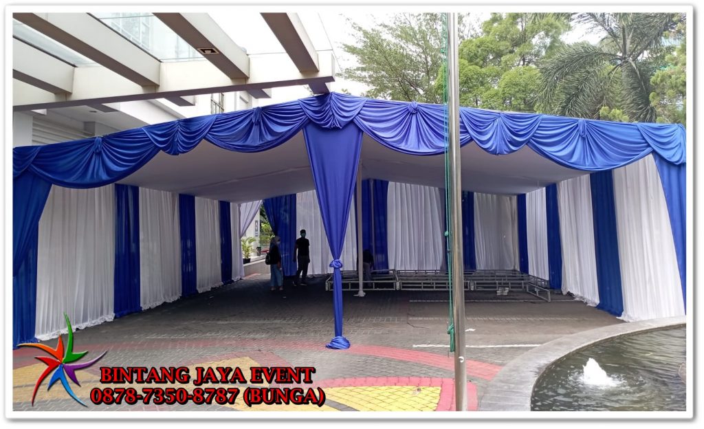 Menyewakan Tenda Konvensional Dekorasi Tirai Pilamin