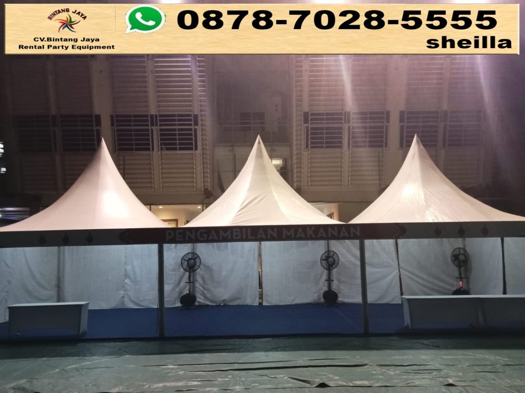 Sewa tenda kerucut untuk event posko mudik lebaran Jakarta Selatan