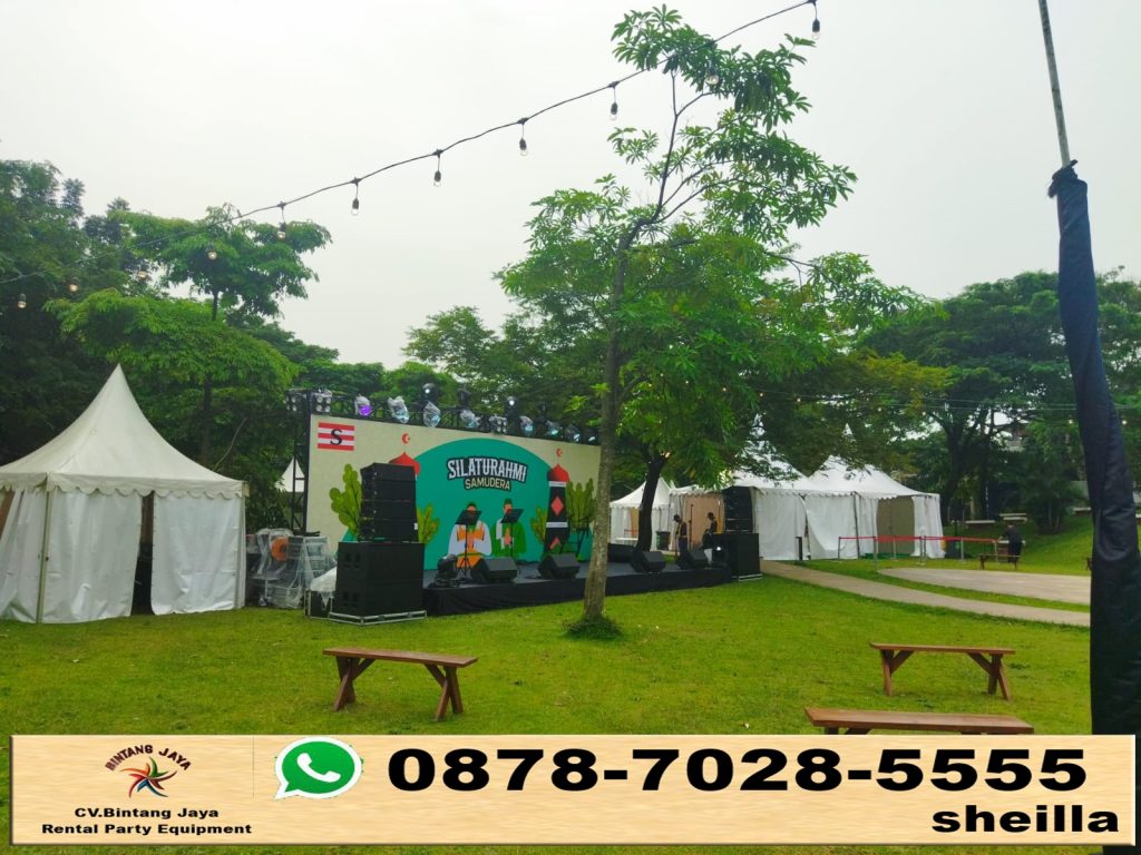 Disewakan tenda kerucut atau tenda sarnavil event silaturahmi Jakarta Selatan