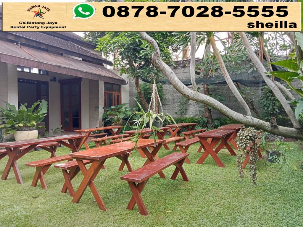 Rental kursi taman kayu exstra minimalis Jakarta Selatan
