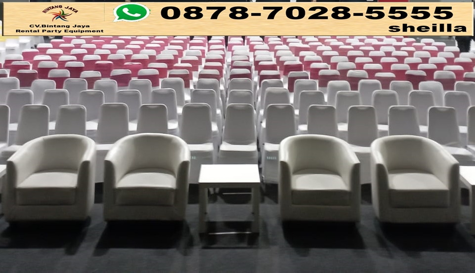 Rental kursi untuk tamu VIP kursi sofa oval Bekasi