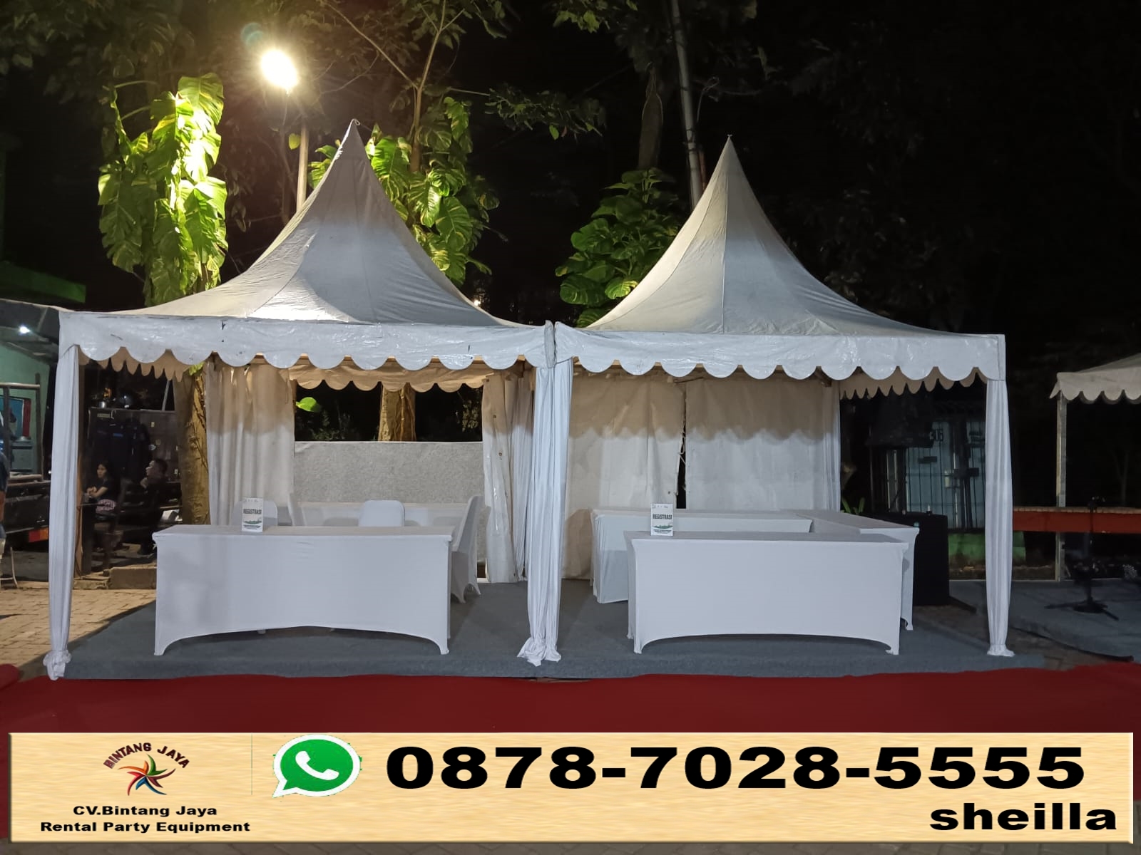 Pusat sewa tenda kerucut untuk event bazar UMKM Bekasi