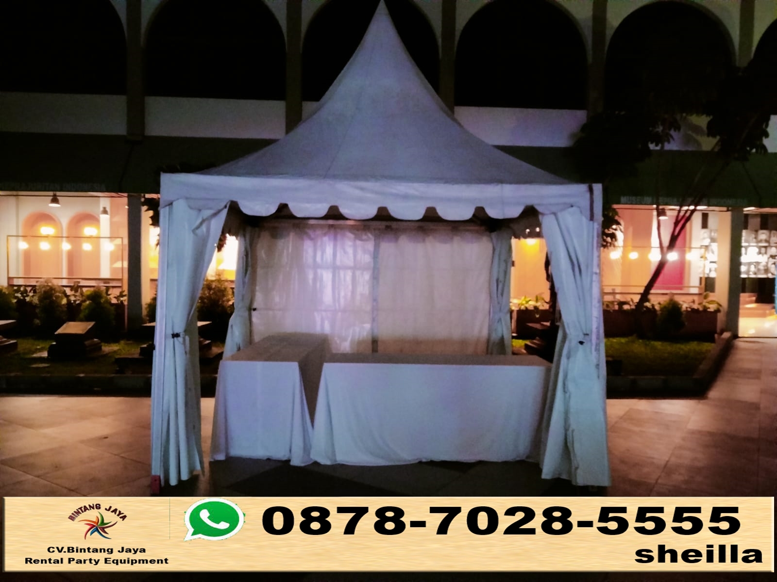 Rental tenda sarnafil untuk event pameran Jakarta