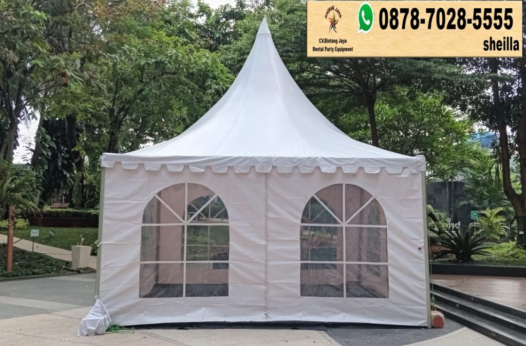 Sewa tenda kerucut untuk acara bazar UMKM Tanggerang