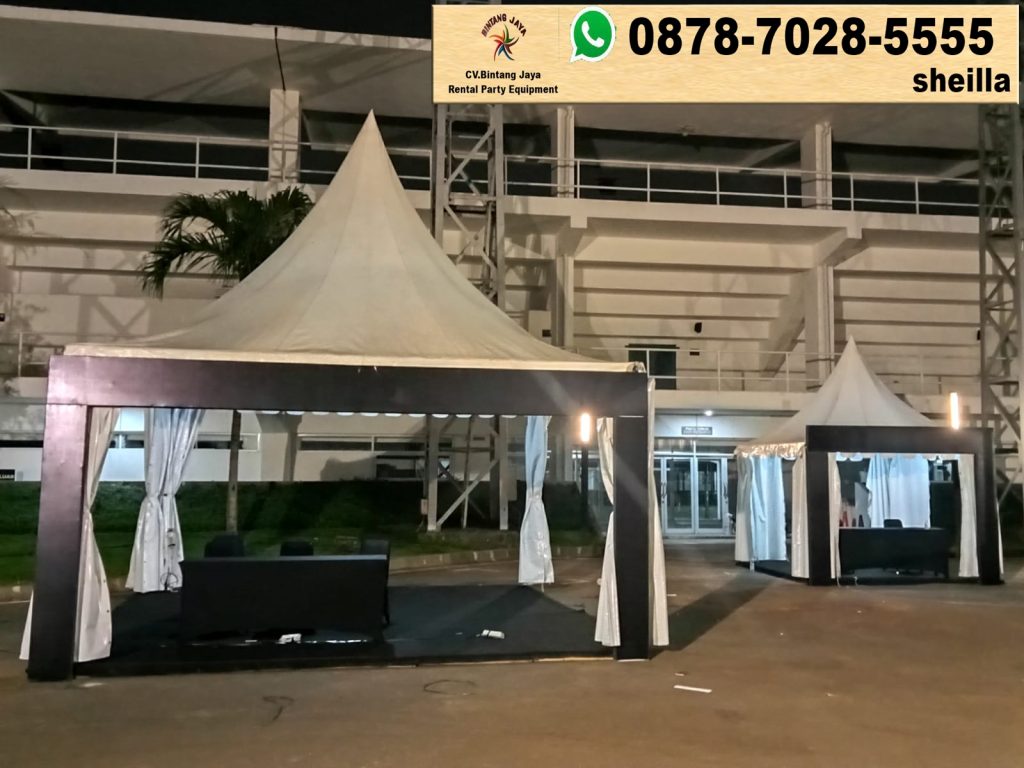 Rental tenda kerucut event tahun baru Cilodong Depok
