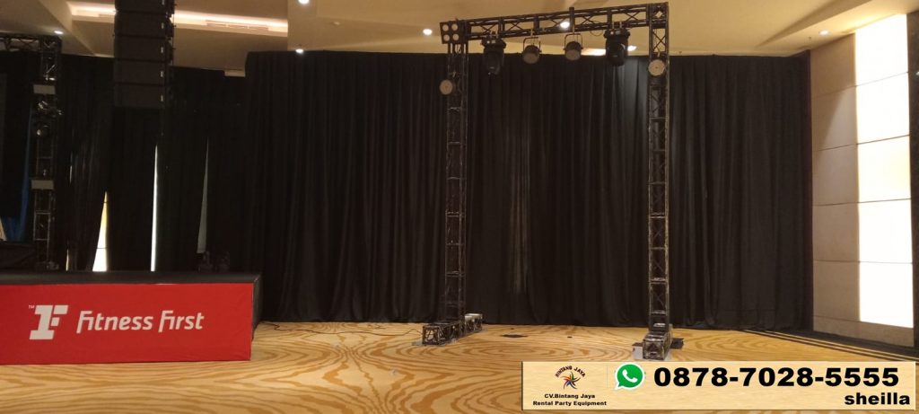 Jasa Sewa Tirai Dinding Lotto Hitam Area Terdekat Bogor