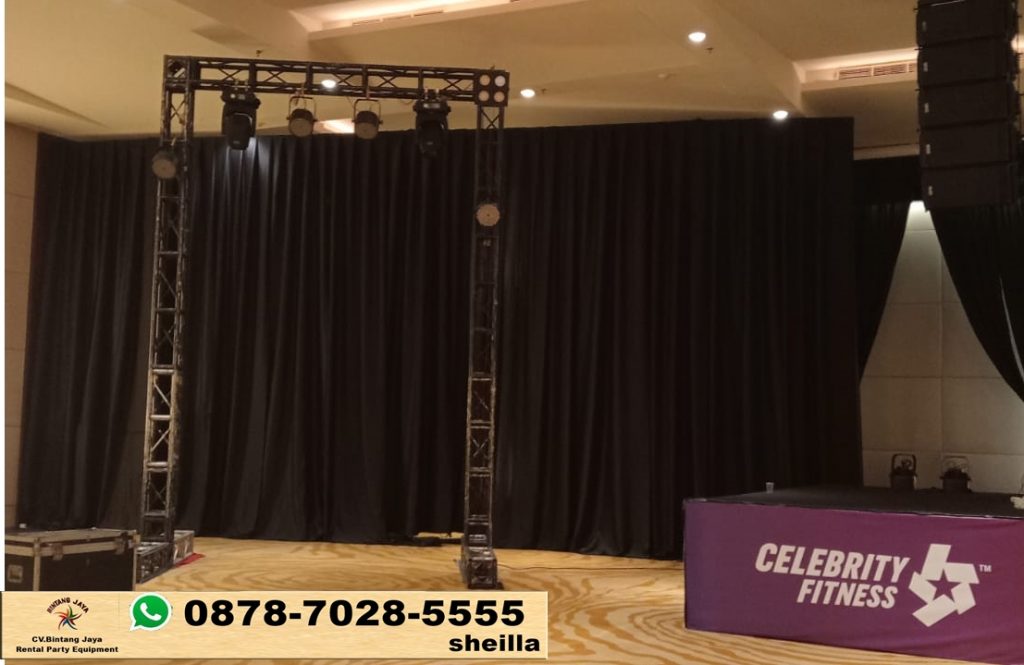 Jasa Sewa Tirai Dinding Lotto Hitam Area Terdekat Bogor