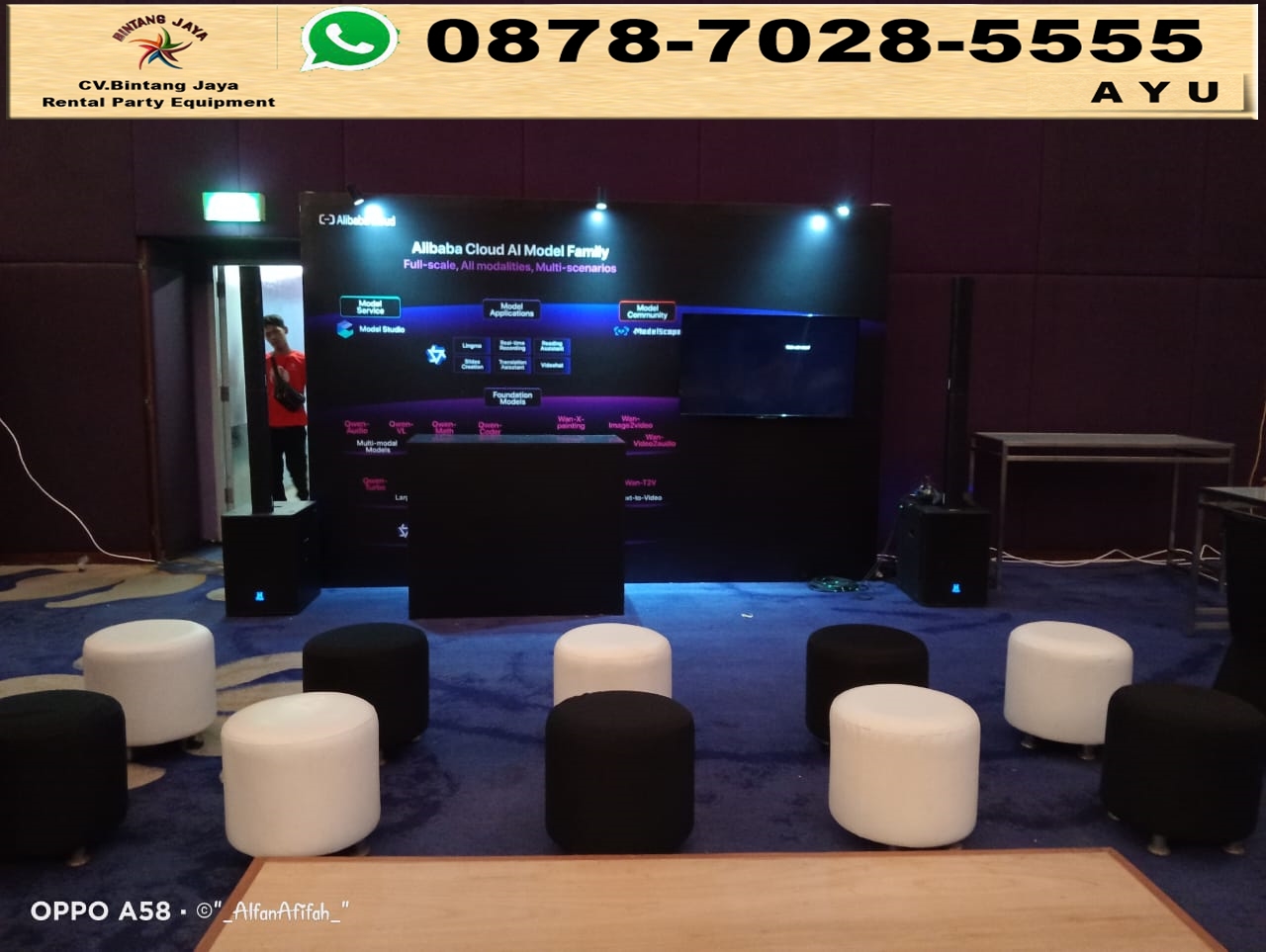 Rental Sofa Qline Puff dan Barstool Jakarta