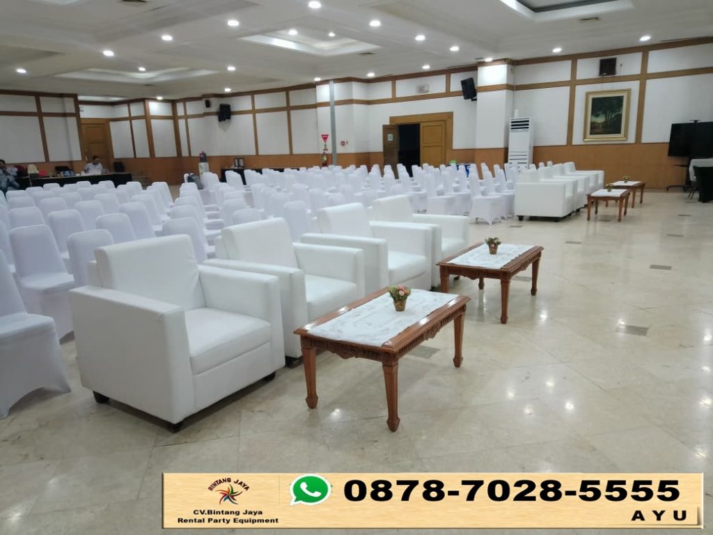 Rental Sofa Double Dan Single Type Minimalis Putih Jakarta