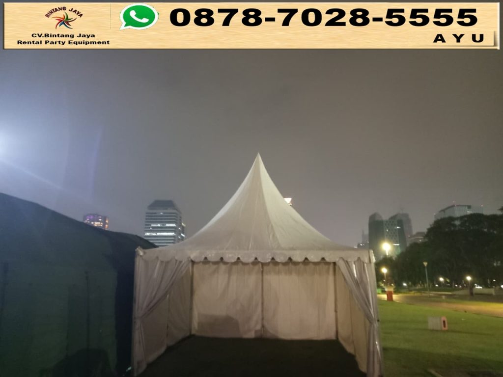 Rental Tenda Sarnafil Kerucut Putih Monas Jakpus