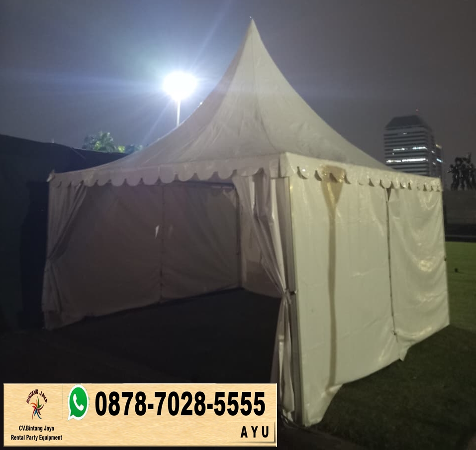 Rental Tenda Sarnafil Kerucut Putih Monas Jakpus